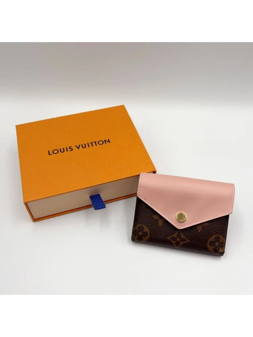 Louis Vuitton Portefeuille Zoe Monogram Rose Ballerine Leather Canvas Pink